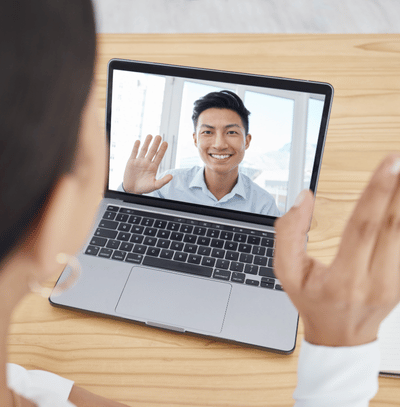 Online individual therapy session.