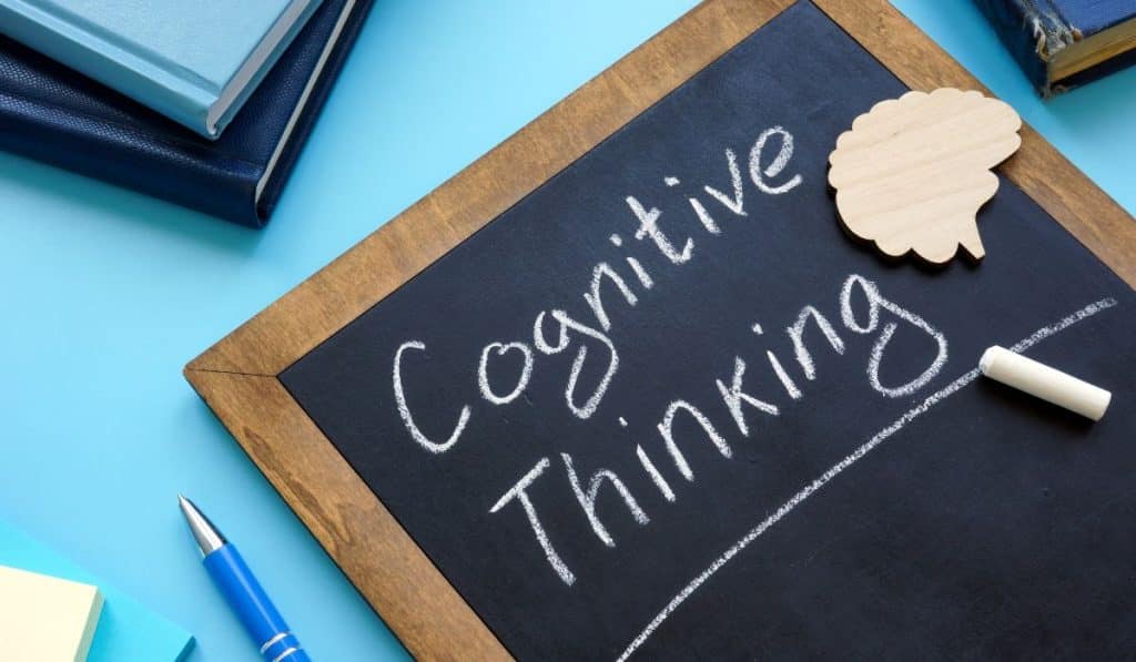 cognitive thinking written in chalk