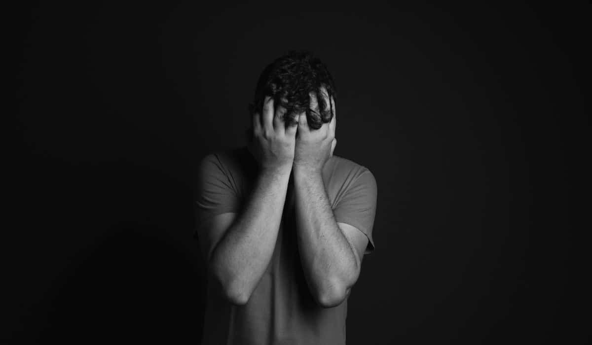 young man being depressed