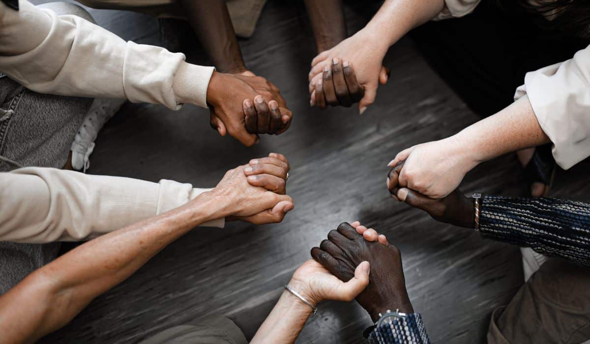 group therapy with people