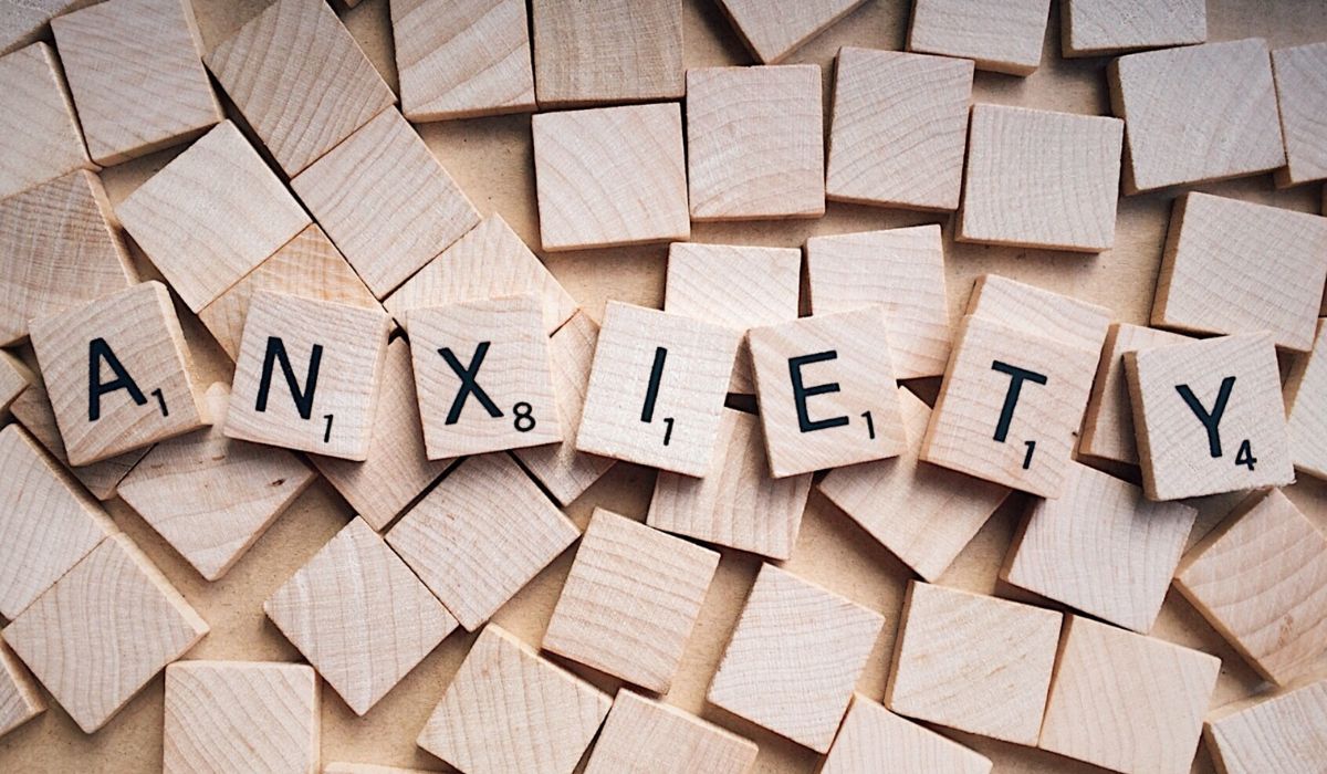 anxiety in block letter
