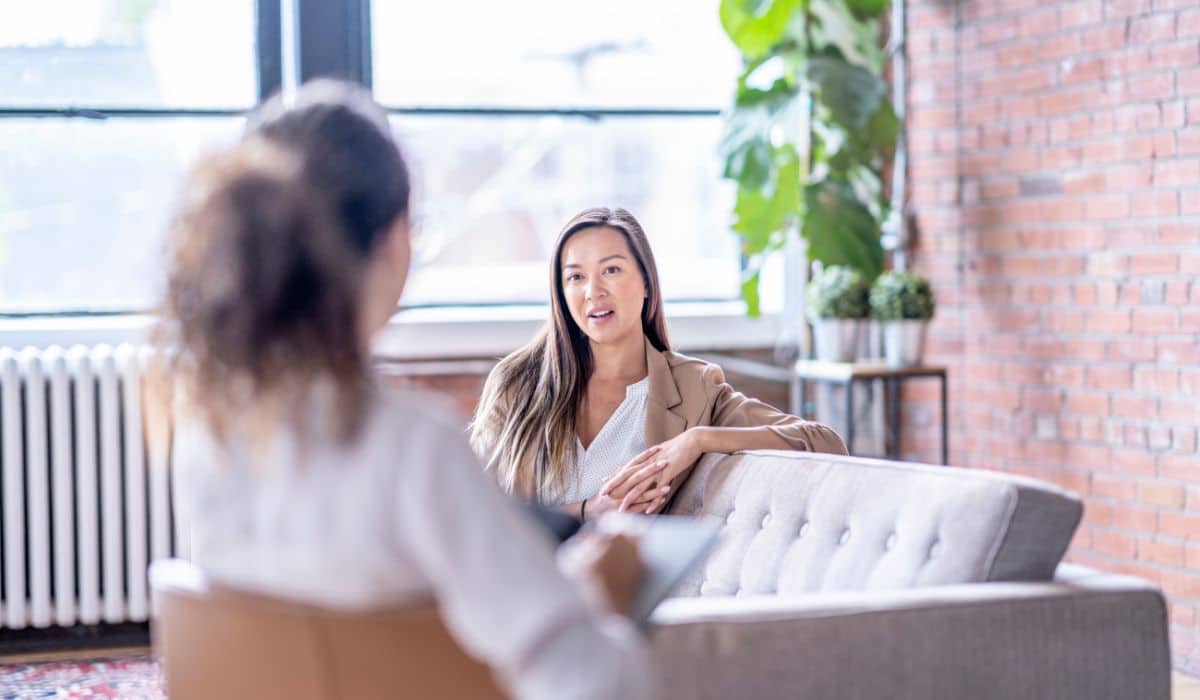 person in emdr therapy